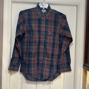 Vintage Flying Scotsman Men's Multicolor Plaid Button Down Shirt